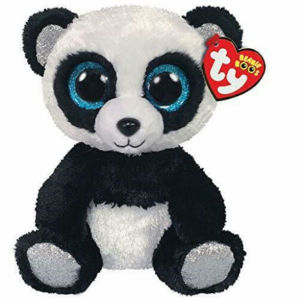 Obesek TY, panda, pliš, Beanie Boos Bamboo, 15 cm