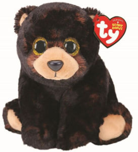 Obesek TY, črn medved, pliš, Beanie Babies Kodi, 15 cm