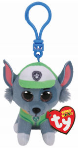 Igrača TY, Paw Patrol Rocky, priponka, 8,5 cm