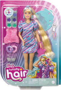 Igrača Barbie, Totally Hair, modri prameni