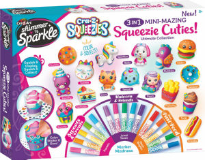 Set Crazart, Squeezie Cuties, pobarvaj figurice