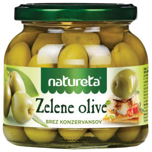 Olive Natureta, zelene, 540 g