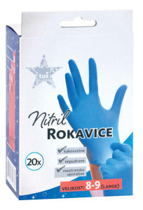 Rokavice Tuš, nitril MDD, vel.L, 20/1