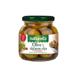 Olive Natureta, v oljčnem olju, z začimbami, 280 g