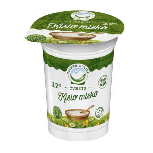 Kislo mleko Zelene doline, 3,2 % m.m., 180 g