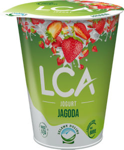 Jogurt LCA, jagoda, lahki, 180 g