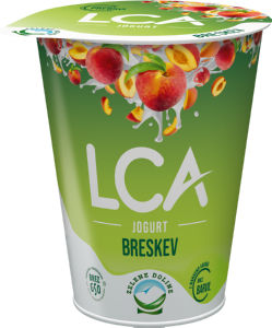 Jogurt LCA, breskev, lahki, 180 g