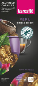 Kava Barcaffe, Single Origin Peru, v kapsulah, 55 g