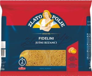 Testenine fidelini, Zlato Polje, jušni rezanci, jajčni, 250 g