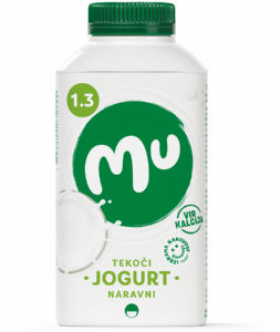 Jogurt MU, tekoči, 1,3 % m.m., 500 g