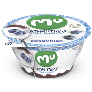 Jogurt Mu Athentikos, borovnica, 150 g