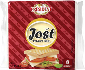 Sir toast President, Jošt, lističi, 150 g