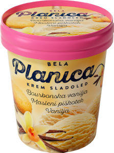 Sladoled Planica, bela, 400 ml