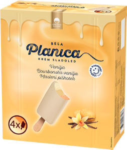 Sladoled Planica, bela, 4 x 120 ml