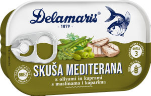 Skuša Mediteran z olivami, 125 g