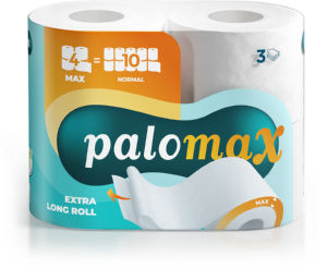 Toaletni papir Palomax, extra long roll, 3 slojni, 4/1