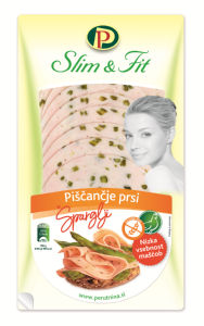 Narezek Slim & Fit, piščančje prsi, špargl, 100 g