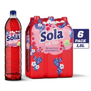 Pijača ledeni čaj Sola, brusnica, 1,5 l