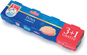 Tuna Eva, kosi v rastlinskem olju, 4 x 80 g