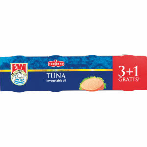 Tuna Eva v rastlinskem olju, 3+1 gratis, 4x120g