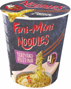 Testenine instant Fini Mini, Noodles, teriyaki piščanec, 65 g