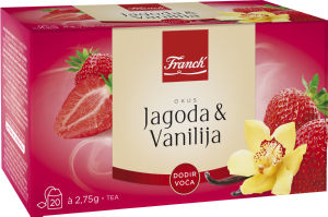 Čaj Franck Jagoda & Vanilija, 55 g