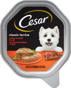 Pašteta za pse Cesar, govedina, jetra, 150 g