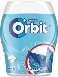 Žvečilni gumi Orbit, Sweetmint, lonček, 64 g