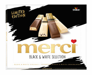 Bonboniera Merci, black & white, 240 g