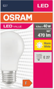 Žarnica Led Osram, Value, 4,9W, E27