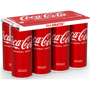 Coca Cola, 7 + 1 gratis, 8 x 0,33 l