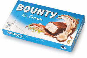 Sladoled palčka Bounty ice, 6 x 39,1 g