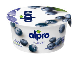 Alpro fermentiran sojin z borovnicami, obogaten s kalcijem in vitamini, 150 g