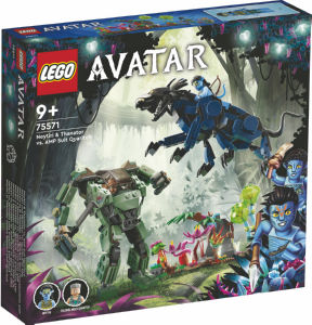 Lego Neytiri in Thanator proti Quaritchu, v AMP-oklepu