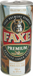 Pivo Faxe, alk.5 vol%, 1 l