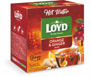 Čaj Loyd, Hot Winter, pomaranča, ingver, filter, 45 g
