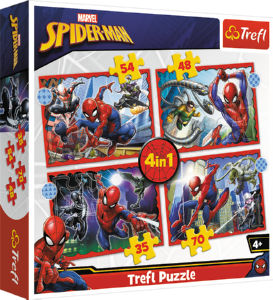 Sestavljanka Trefl, Spiderman 4v1, 35, 48, 54, 70 delna