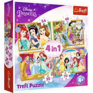 Puzzle Trefl, Disney Princess, 4 v 1, 35 – 70 delne