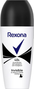 Dezodorant roll-on Rexona, Invisible B+W, 50 ml