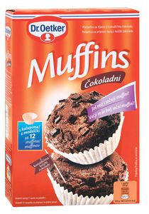 Mešanica za peko Dr.Oetker, čokoladni muffini, 360 g