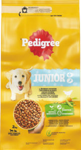 Briketi za pse Pedigree, Junior, perutnina, zelenjava, 2 kg