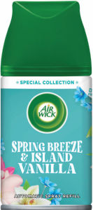 Osvežilec Air Wick, Spring Breeze & Island Vannila, polnilo, 250 ml