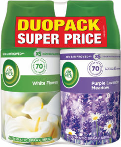 Osvežilec Air Wick, White Flowers & Purple Lavender Meadow, FM polnilo DUO, 250 ml