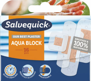 Obliži Salvequick, Aqua block, 16/1