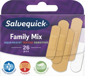 Obliži Salvequick, Med family, mix, 26/1