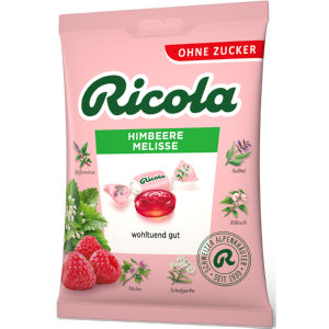 Bonboni Ricola, malina, brez sladkorja, 75 g