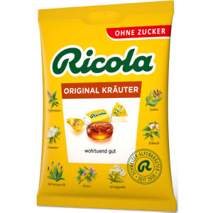 Bonboni Ricola, original, brez sladkorja, 75 g