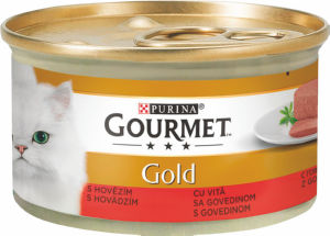 Gourmet Gold, za mačke, mokra hrana, govedina, pašteta, 85 g