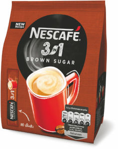 Napitek kavni Nescafe, instant, 3 in 1, Brown Sugar, v vrečki, 165 g