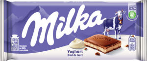 Čokolada mlečna Milka, s polnilom iz jogurta, 100 g